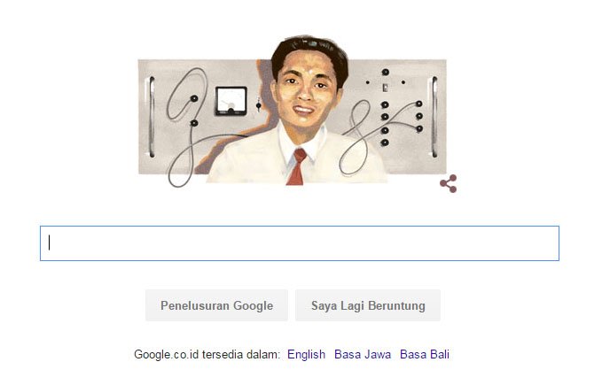 Doodle Prof. Samaun Samadikun Hiasi Google