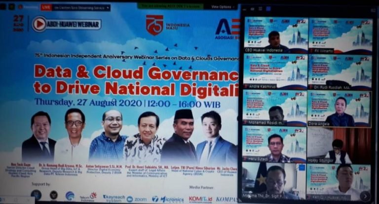 Dorong Digitalisasi Nasional, ABDI dan Huawei Gelar Webinar Tata Kelola Data dan Cloud