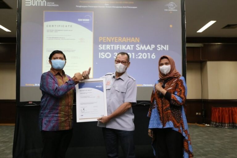 PT. Pos Indonesia Raih SNI Sistem Manajemen Anti Penyuapan
