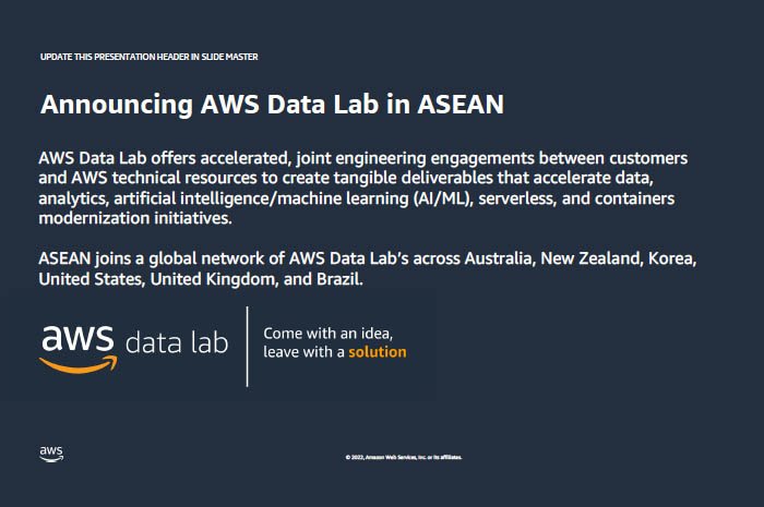 Bantu Organisasi Akselerasi Kematangan Data, AWS Luncurkan AWS Data Lab di ASEAN