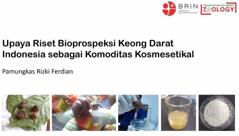 BRIN Kembangkan Riset Bioprospeksi Lendir Keong Darat untuk Bahan Kosmetik