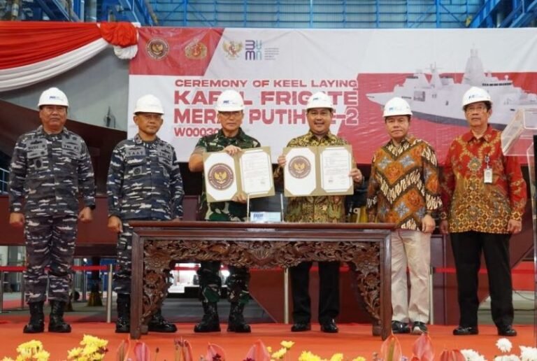 PT PAL Indonesia dan Kemhan Sukses Laksanakan Keel Laying Kapal Frigate Merah Putih Ke-2