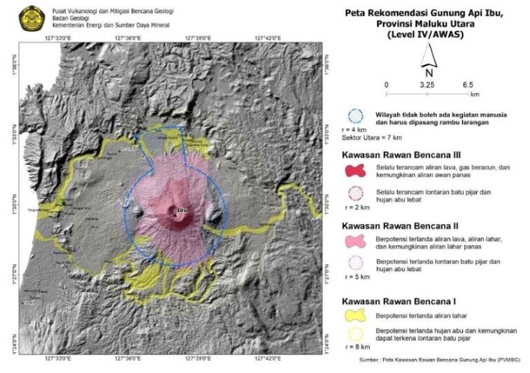 Naik level ‘Awas’, BNPB Siaga Antisipasi Dampak Erupsi Gunung Ibu