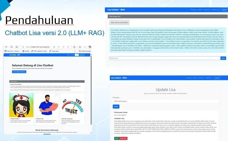 Chatbot Lisa Versi 2.0, Aplikasi Edukasi Masyarakat tentang Hemodialisa