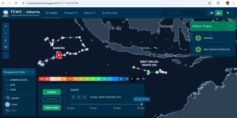 Waspada! Siklon Tropis Bakung Berpotensi Picu Cuaca Ekstrem di Indonesia