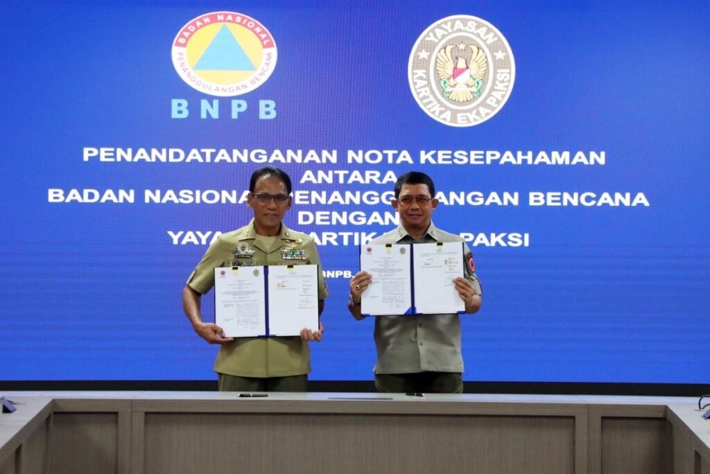 BNPB dan Yayasan Kartika Eka Paksi Jalin Kerja Sama Perkuat Penanggulangan Bencana Nasional