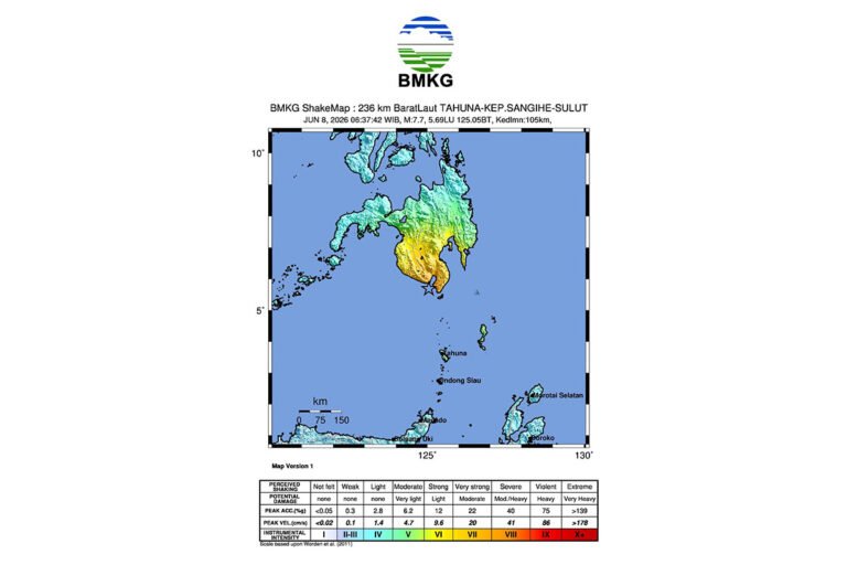 Gempa Bumi M 7,7 Berpotensi Tsunami di Sulawesi Utara, BNPB Imbau Warga Pesisir di Lima Wilayah Tetap Tenang