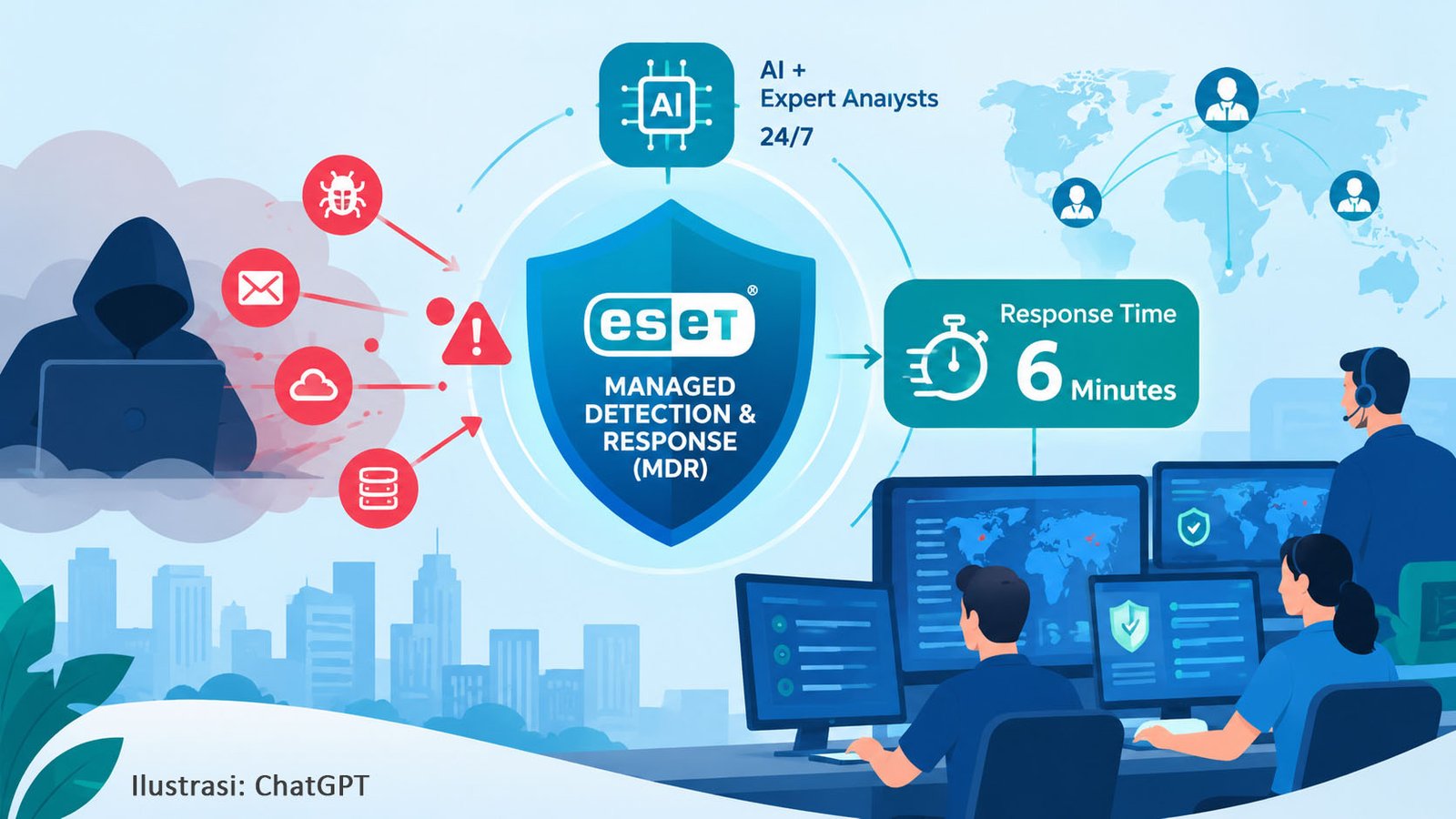 ESET Luncurkan MDR Berbasis AI, Respons Deteksi Ancaman Siber Hanya 6 Menit