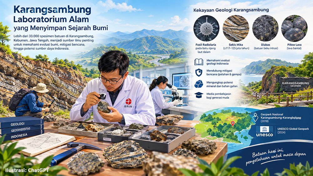 Karangsambung Simpan 33 Ribu Spesimen Batuan yang Merekam Evolusi Bumi